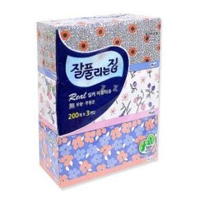 각티슈 휴지 미용 화장지 탁상 티슈 곽티슈 200매 3p