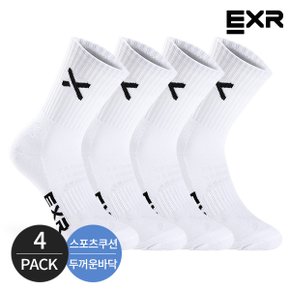 여성 스포츠 쿠션 베이직 스탠다드 장목양말 4P WHBK_P404542430