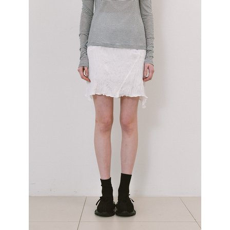 라미네즈 Wrinkle Line Mini Skirt - Ivory