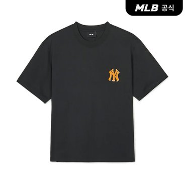 MLB [코리아공식]모노티브 오버핏 반팔 티셔츠 NY (Black)