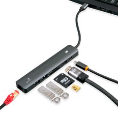 액센 Axxen MH10 7in1 LAN Port 1GB HDMI USB3.0 멀티허브