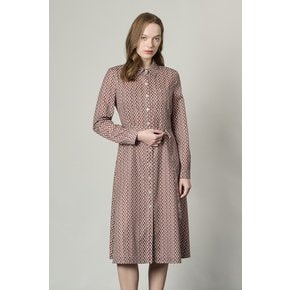 [여주점] 올앤선드리 기하학프린트 벨티트 원피스 A5S1O672
