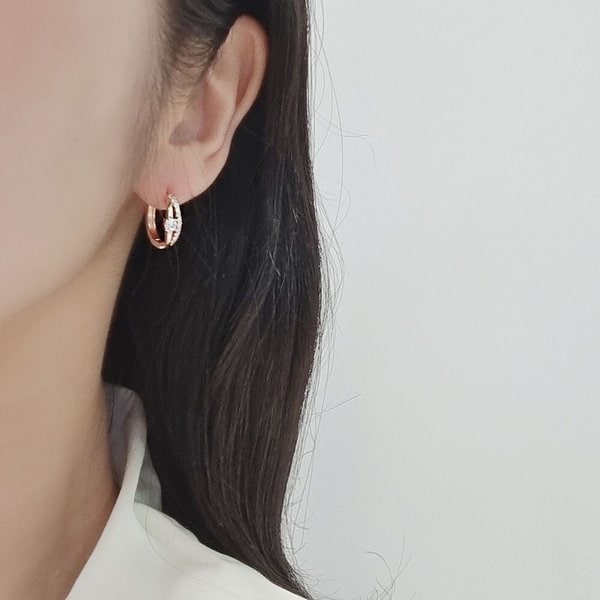 14K 키아누 링 귀걸이 A00103