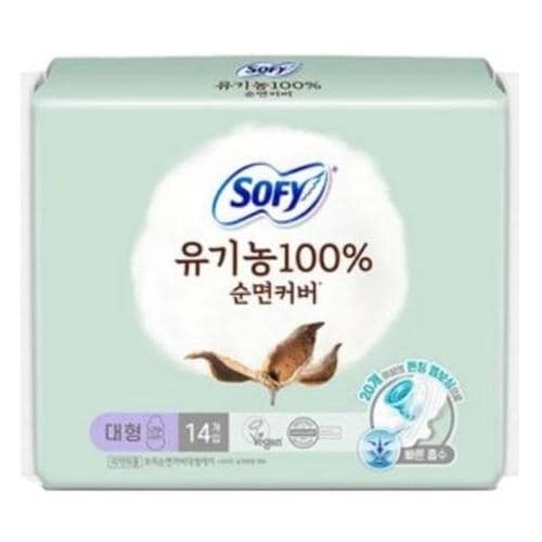 대형 날개형 생리대 쏘피 유기농 순면커버 18입X4개(1)