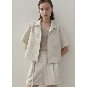 (JK-2937)JOLLY SET-UP TWEED SHORT JACKET