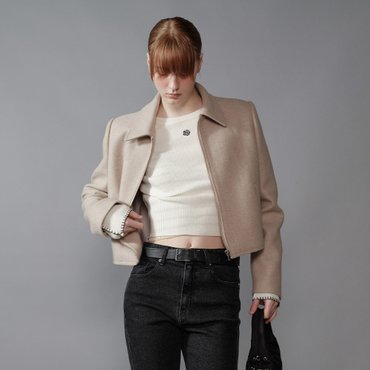 레이브 Logo Knit in Ivory VK4SP060-03