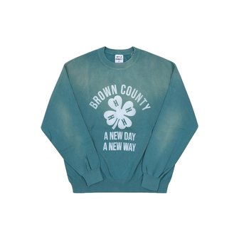 와일드동키 라프리마 와일드동키 NEW DAY SUN FADED PETROL 공용 맨투맨