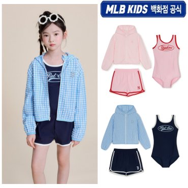 MLB키즈 (백화점공식) 25SS바시티 여아 3PCS 수영복 세트 7FSWV3153 (2clolr)