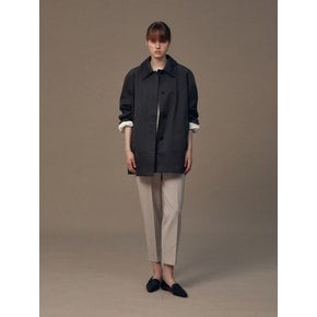 MAC HALF TRENCH COAT (CHARCOAL)