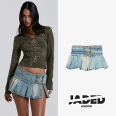 JADED LONDON 제이디드 런던 LUDLOW 데님 마이크로 미니 스커트