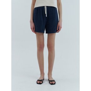 Terry half pants_NAVY