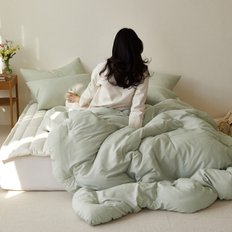 소프트멜로 워싱 항균 밀착 차렵이불(SS이불베개패드세트)