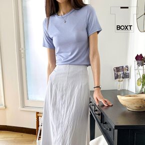 여성 슬림 찰랑 레이어드 반팔 티셔츠 레이온 쫄티 ro75