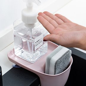 커브드 컬러풀 수세미 걸이
