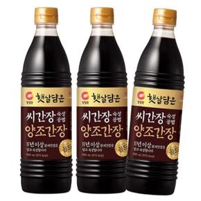 청정원 햇살담은 씨간장숙성 양조간장 골드 840ml x 3개