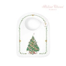  아뜰리에 슈 프랑스산 Organic 양면 베이비 턱받이 Christmas