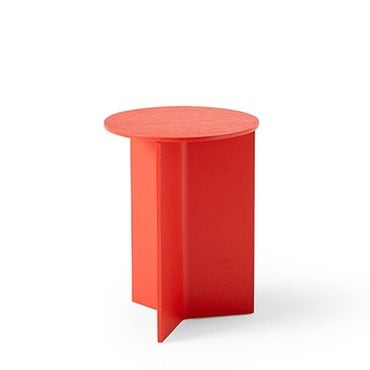 엑스투 헤이 HAY Slit Table Wood Round High 슬릿 테이블 우드 라운드 하이 캔디 레드