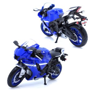 1:12 2021 야마하 YZF-R1 오토바이 미니카 피규어