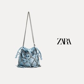 자라 ZARA 여성 가방 숄더백 미니 버킷 백 위드 보우