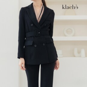 KLACHE (77까지)쓰리더블버튼자켓+벨트SET_CK2FJK026A