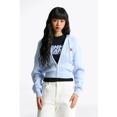 여성 배지 케이블 후드 가디건 T32F0KCD32TWT1 TOMMY JEANS