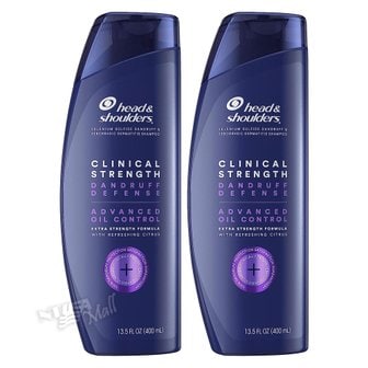  [1+1]헤드앤숄더 클리니컬 스트렝스 오일 컨트롤 비듬 샴푸 400ml HEAD & SHOULDERS CLINICAL DA