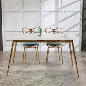 골드 샤인콘 복합세라믹 사각 4인식탁 테이블 (의자별도)