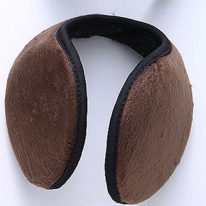 브라운 귀마개 겨울 방한 털 귀도리 귀덮개 13cm