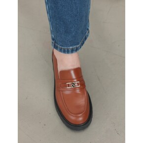 MD1104f Chunky Platform loafer-Tan Brown