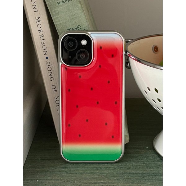실버 에폭시 범퍼 폰케이스 - Watermelon