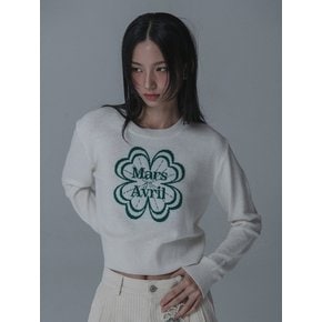 CASHMERE CLOVER JACQUARD KNIT_IVORY