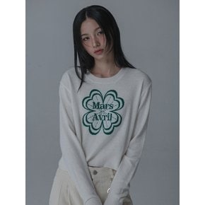 CASHMERE CLOVER JACQUARD KNIT_IVORY