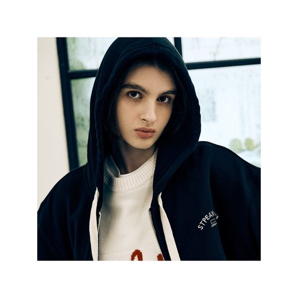 피그먼트 후드집업_블랙