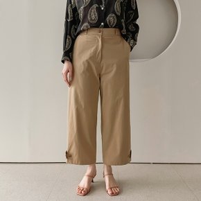 라우 밑단 비조 스판 배기 팬츠   S M L_P436417165