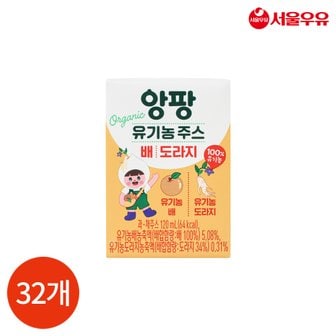  서울우유 앙팡 유기농 주스 배 도라지 120ml x 32개