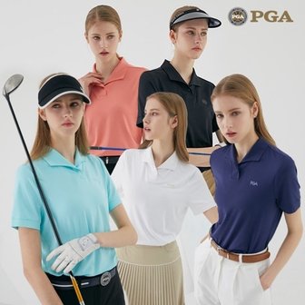 PGA 24SS 파격초특가! 냉감 반팔 카라티셔츠 5종, 여성