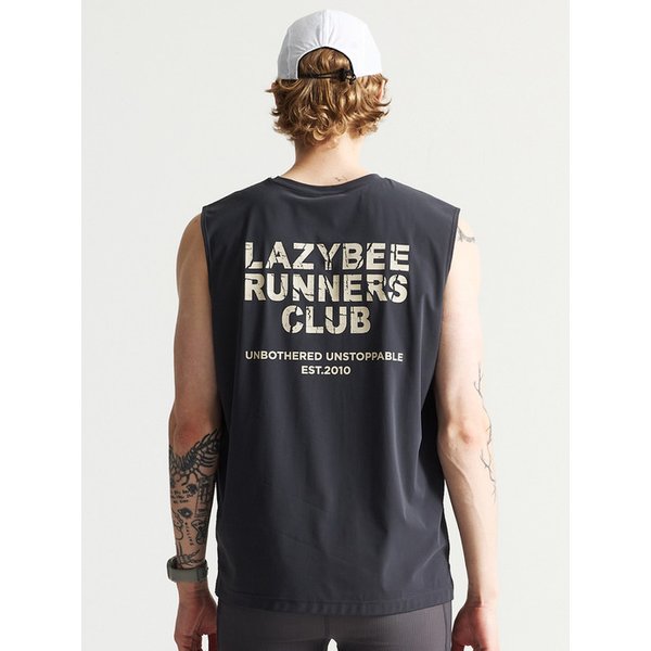 쿨링브리즈 여성 남자 러닝 나시 오버핏 슬리브리스 차콜