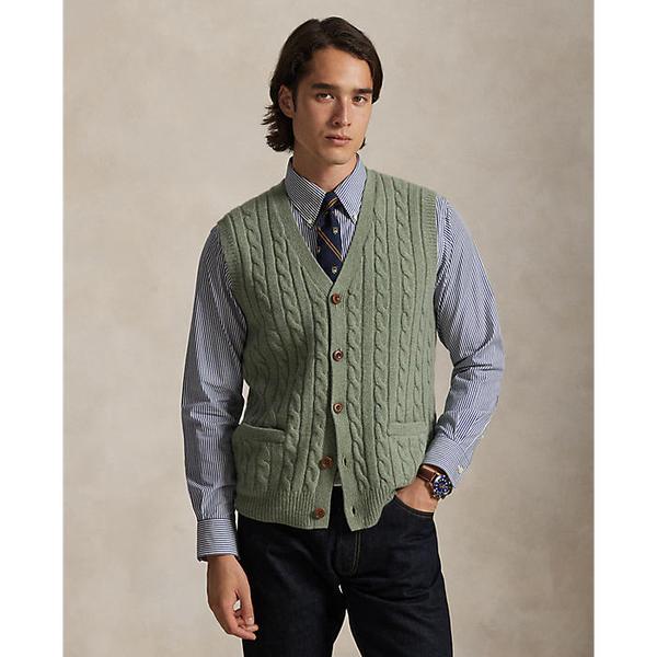 남성 케이블 니트 울 캐시미어 스웨터 베스트(MNPOSWE1CM20139300)