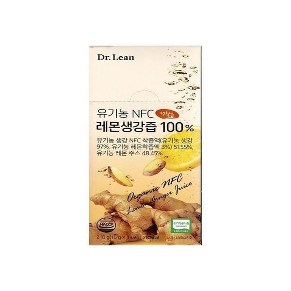 닥터린 유기농 NFC 레몬생강즙 100% 15g x 14포(SH) (S46124304)