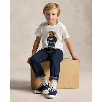 폴로 랄프 로렌 폴로 키즈 남아 2-7세 폴로 베어 코튼 저지 티(CWPOTSHB8021215100)