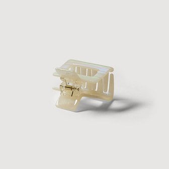 JAJU 패턴 사각 헤어집게 소, 아이보리 J83N902035900