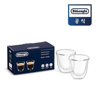 드롱기 [드롱기] 이중 진공유리 에스프레소잔 (90ml x 2ea)