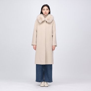 린 홀랜빈 퍼 카라 코트 LCHCOL0100