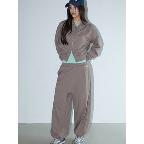 SOFT TOUCH ONE-TUCK SWEATPANTS TAUPE BROWN