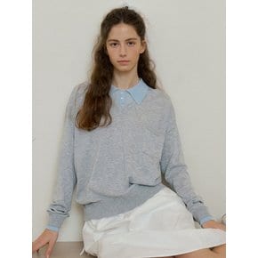 collar layered knit 244 (m/gray)
