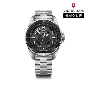 [공식] 져니 1884 메커니컬 43mm 블랙 베젤 블랙 다이얼 브레이슬릿 시계 241981