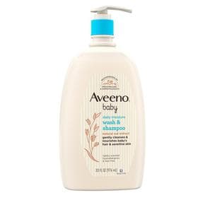 [해외직구] Aveeno 아비노 베이비 데일리 모이스처 워시 샴푸 귀리 추출물 976ml 2팩