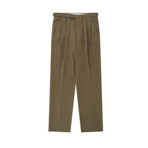 Cotton peach finish 2Pleats relaxed Chino (Beige)