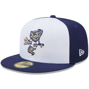 4873882 New Era Mens White/Navy Tri-City Dust Devils Marvel x Minor League 59FIFTY Fitted