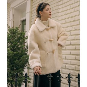 Duffle collar wool mustang coat_Ivory